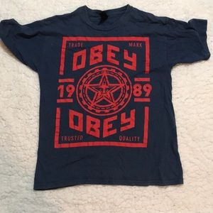 Navy Obey T shirt